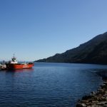 One of the small ferries sailing across the lakes and bays.