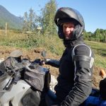 Yep... me riding with my wet laundry on display.