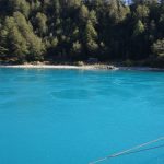 The stream looks tempting for a swim - until you notice the whirlpools...