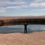 In the middle of the salt desert, there are two fresh water water holes that are "bottomless".