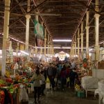 In-door street market.