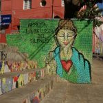 Street art in Valparaíso at Plaza de Descanso