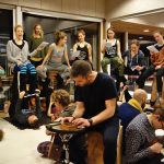 Singing at New Years acro retreat.